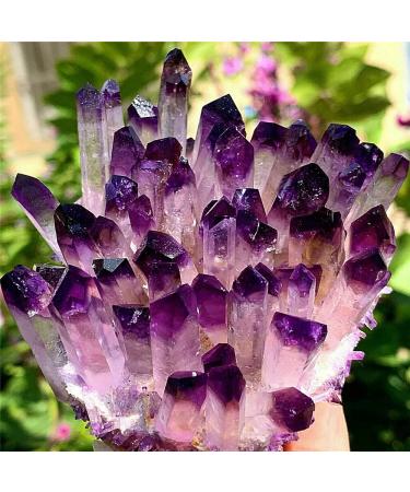 Natural Crystal Rough Natural Crystal 1 Pack of Purple Phantom Quartz Cluster Ore Power Stone Crystal 400g