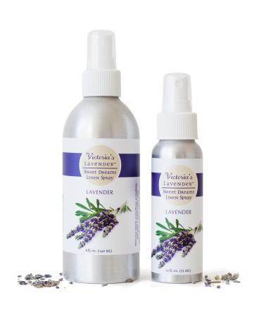 Victoria's Lavender Aromatherapy Pillow and Linen Spray - Soothing Lavender Essential Oil Mist Bed Spray for Ultimate Aromatherapy Experience Lavender Linen Spray for Pillow - (8 oz Plus 2 oz) Lavender Linen Spray 8 Ounce and 2 Ounce