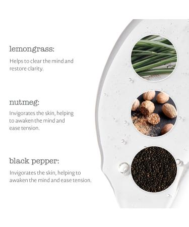 Elemental Herbology Lemongrass & Nutmeg Aromatherapy Body Wash - SLS-Free Rejuvenating Daily Cleanser - 9.8 Fl Oz - International Shipping Available - Buy Online on GoSupps.com