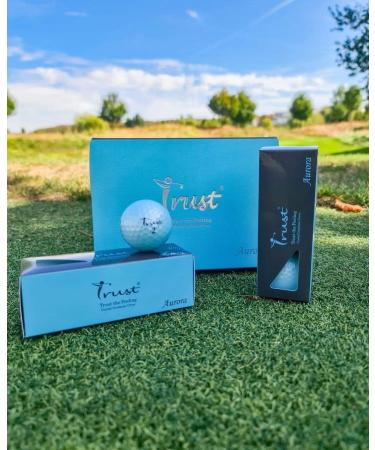 Trust Aurora Blue Crystal Urethane Golf Balls - 3 Piece Set for Soft Feel and Distance Control - 1 Dozen - Buy Online on GoSupps.com