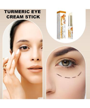  JINGLING Turmeric eye cream stick 3g turmeric retinol reduces puffiness and tear bags anti-aging eye cream - Buy Online on GoSupps.com