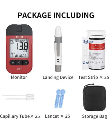 Buy Blood Hemoglobin Test Kit 25 Accurate Test Strips for Fast Home Use | International Shipping Available - Buy Online on GoSupps.com