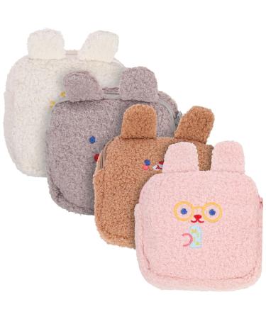 Magiclulu 4 pieces aunt towel Personal Pad Pad Pocket Make -up Make -up Small Periods Bag Periods Pocket Lipstick Pockets Comfortable