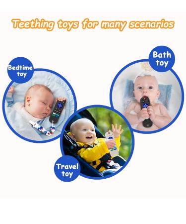 Mgtfbg 2 Pack Soft Silicone Teething Toys for Toddlers Babies 6-12 Months - Remote Control Shape Molar Teether Chew Toys Set Gift - Black Grey (2 Pack) - Buy Online on GoSupps.com