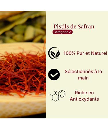  G n rique Premium Saffron Threads 1g - 100% Pure and Natural - Superior Quality Spice - Ideal for Cooking Infusions and Baking - Buy Online on GoSupps.com