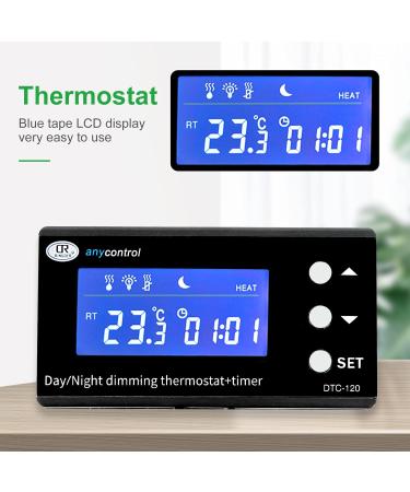 Shienfir Digital Thermometer Hygrometer Digital LED Temperature Controller Digital Reptile Thermostat LCD Display Multipurpose Day/Night Dimming Digital Thermostat Timer(from UK Fast Arrival) UK P UK Plug - Buy Online on GoSupps.com