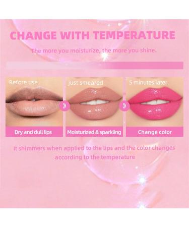 Colour Changing Lip Oil Lip Oil Lip Gloss Set Magic Color Changing Lip Oil Transparent Lip Care Hydrating Lip Oil Long Lasting Nourishing Non-sticky Fresh Texture (1pc) - Buy Online on GoSupps.com