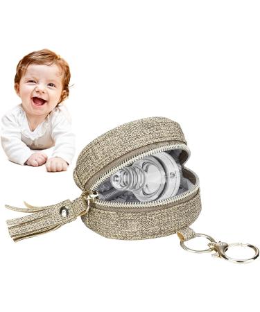 Stronrive Baby Pacifier Holder with Clip - Secure Pacifier Pod for Diaper & Handbag - 3.9 Diameter Holds 2 Pacifiers - Buy Online on GoSupps.com