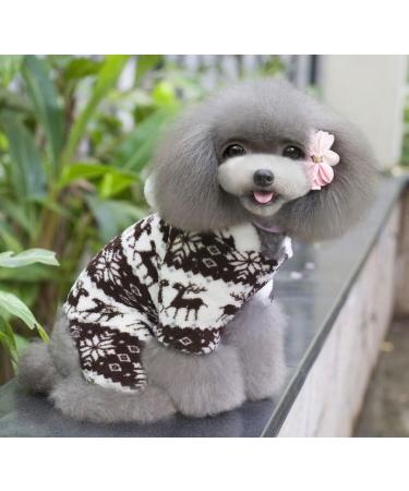 Ranphy Soft Velvet Dog & Cat Hooded Sweater - Reindeer Pattern Jumpsuit for Small Dogs & Puppies - M Size (25cm Back 37cm Chest) - Perfect for Male & Female Pets - Buy Online on GoSupps.com