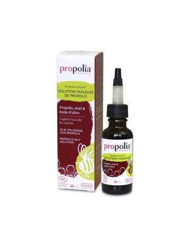 PROPOLIA - Organic - Propolis oily solution - Soothes and sanitizes irritated skin and redness - Propolis, Honey & Olive Oil - Alcohol-free - Made in France - 30 ml