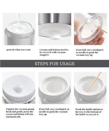 XAOUS Cream Jar Vacuum Bottle - Small Airless Cosmetic Container with Pump, Leak Proof Travel Container for Creams, Gels & Lotions - 0.1 1pcs - Buy Online on GoSupps.com