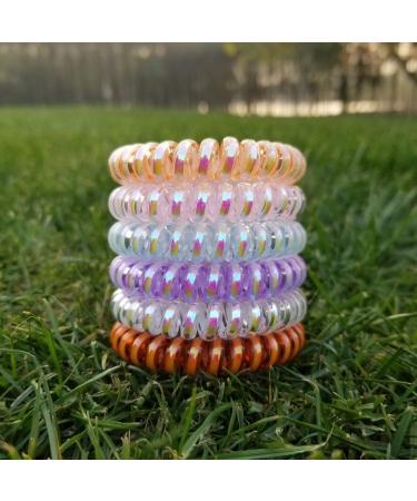 Hodooly 6 Piece Spiral Hair Ties Set - Traceless Coil Hair Ties for Thick, Curly, and Long Hair - No Creases, No Headaches - Multicolor Mega Hair Coil Set - Buy Online on GoSupps.com