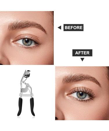 Premium Eyelash Curler with Comb - Fits All Eye Shapes Long-Lasting Natural Curls for Women - Perfect Makeup Gift (Black - Buy Online on GoSupps.com