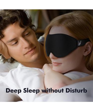 COLIFRSC 3D Sleep Mask for Men and Women - Soft, Breathable, and Adjustable Eye Mask for Travel, Yoga, and Naps - 100% Light Blocking for Ultimate Comfort - Black - Buy Online on GoSupps.com