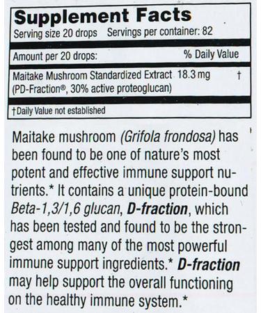 Mushroom Wisdom Maitake D-Fraction - Immune Support Supplement, 2 oz - Buy Online on GoSupps.com