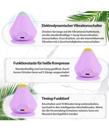 Yosemy Electric Trigger Point Presser | Fascia Massage Ball with Suction Cup & Heat for Muscle Pain Relief - Neck Shoulder Back (Purple) - Buy Online on GoSupps.com