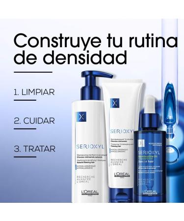 L'Or al Professionnel Serioxyl Denser Hair Serum 90ml for Men & Women - Daily Scalp Treatment for Thinning Hair and Hair Loss - Buy Online on GoSupps.com