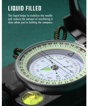 Eyeskey Multifunctional Tactical Survival Military Compass with Lanyard & Pouch | Waterproof & Impact Resistant | Lensatic Sighting Compass for Hiking EK1001 black compass - Buy Online on GoSupps.com