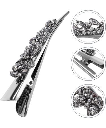 Beaupretty Clips Girls Hair Accessories Hair Jewelry Large Hairpin Women Hair Accessories Large Hair Clip for Women Girls Hairpin Rhinestone Hairpin Metal Miss Big Hairpin Hair up Grey - Buy Online on GoSupps.com