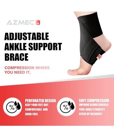 Ankle Brace for Sprained Ankle - Adjustable Wrap for Pain Relief Swelling & Inflammation | Unisex - Large Size - Buy Online on GoSupps.com