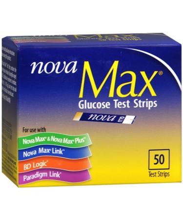 Nova Max Glucose Test Strips  Box of 100