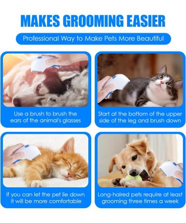Electric Flea Comb for Cats Dogs - Pet Flea Comb to Kill Fleas and Eggs Electronic Lice Remover Grooming Comb Brush - Buy Online on GoSupps.com