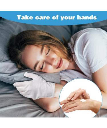 7Pair White Cotton Gloves for Eczema and Dry Hands - Moisturizing Gloves SPA Overnight - Breathable Work Glove Liners - Soft Jewelry Inspection Gloves - Stretchy Thin Cloth Gloves for Most Women Men - Buy Online on GoSupps.com