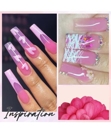 Makartt Poly Nail Gel-50ML Sheer Pink Gel Builder for Crystal Pink Color Nail Extension Strengthener Gel 3D DIY Hard Gel Manicure Nail Art Home-Azalea - Buy Online on GoSupps.com
