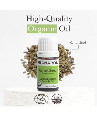 Pranarom Carrot Seed Oil 5ml | 100% Pure Organic Essential Oil for Skincare & Wellness | USDA & ECOCERT Certified - Buy Online on GoSupps.com
