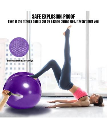 STOROMO Peanut Ball 23x12 inch Purple - Exercise & Pregnancy Yoga Ball for Core Strength Training - Includes Pump - Buy Online on GoSupps.com