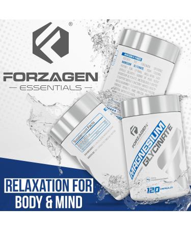 Forzagen Magnesium Glycinate Supplement 500mg 120 Capsules Essential Mineral Support for Nerve Function Muscle Health and Daily Wellness - Buy Online on GoSupps.com