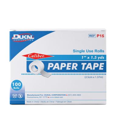 Dukal Caliber Non-Sterile Paper Tape 1 x 1.5 yd. - 500 Pack (100 Boxes of 5) | Disposable Medical Supplies - Buy Online on GoSupps.com