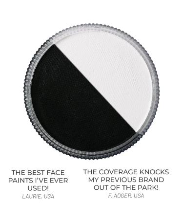 Buy Blue Squid Pro Schminke Face & Body Paint - Black & White Split (30g) | Perfect for Adults Kids Carnival & SFX - International Shipping Available - Buy Online on GoSupps.com
