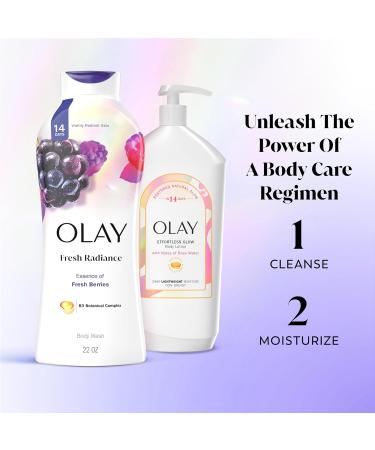 Olay Body Wash for Women Fresh Radiance Refreshing & Renewing Made with Plant Based Cleansers B3 Botanical Complex For All Skin Types Fresh Berries Scent 22 fl oz (Pack of 4) Fresh Berries 1 Ounce (Pack of 4) - Buy Online on GoSupps.com