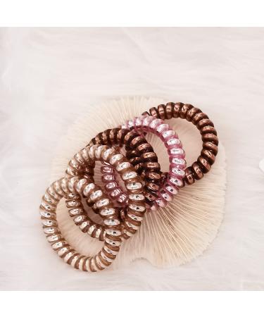 Bridesmaid Spiral Hair Ties - 16 Pieces | Champagne Bridesmaid Proposal Gift Set for Wedding Party Souvenirs & Decorations - Buy Online on GoSupps.com