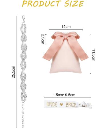 Hicarer 5-Piece Bridesmaid Bracelet Set with Bride Hair Tie Perfect Wedding Gift for Friends - Buy Online on GoSupps.com