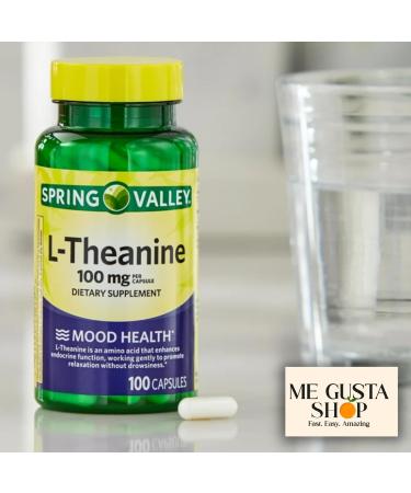 L-Theanine Spring Valley 100 mg Support 100 Count + me Gusta Sticker - Buy Online on GoSupps.com