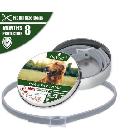 Dewel Tick Collar for Large Dogs & Cats | Natural Waterproof Anti-Flea & Tick Protection | Adjustable 63.5cm Collar Against Fleas Mites & Lice - Buy Online on GoSupps.com