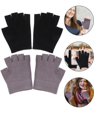 FOMIYES 2 Pairs Half Finger Moisturizing Gloves Knit Mittens Womens Glives Essential Oil Gloves Fingerless Mittens Gel Sleeping Gloves Hand Crochet Mittens Winter Apparel Miss 5% Spandex - Buy Online on GoSupps.com