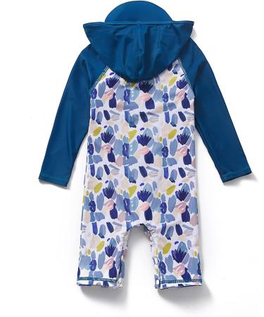 Bonverano Baby Boys Swimsuit | Full-Zip Hoodie One Piece Swimwear UPF 50+ Sun Protection | 6-9 Months Graffiti - Buy Online on GoSupps.com