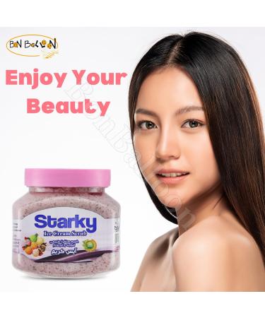 Starky Face and Body Scrub Cream - Tightening & Soothing Ice Cream Formula for Soft Glowing Skin | Perfect Gift for Women Girlfriend & Wife (10 oz / 300ml - Buy Online on GoSupps.com