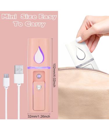 Buy Hortsun Handheld Personal Diffuser - 8 Piece Portable Essential Oil Aromatherapy Diffuser for Office Travel & Car - USB Powered White & Pink - Buy Online on GoSupps.com
