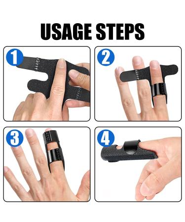 SAREAL Finger Splints - 4pcs Finger Support Brace for Pain Relief Knuckle Immobilization & Arthritis Treatment - Buy Online on GoSupps.com