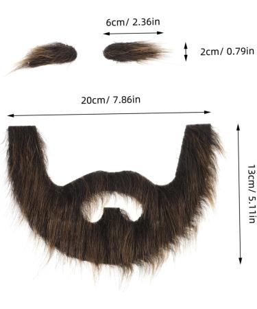 HAPINARY 1 Set Beard Dress up Brown Beard Pirate Cosplay Prop Grey Santa Claus Beard Gnome Beard Plush - Buy Online on GoSupps.com