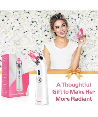 Pore Vacuum Facial Cleaner with 5 Suction Power Probes for Blackhead, Acne, and Whitehead Removal - Pink - Buy Online on GoSupps.com