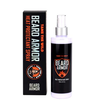 Tame the Wild Heat Protectant for Hair & Beards - Thermal Protector Spray - Large Bottle - Hair and Beard Straightener Heat Shield with Argan Oil, Keratin & Aloe - 8.5 Fl Oz