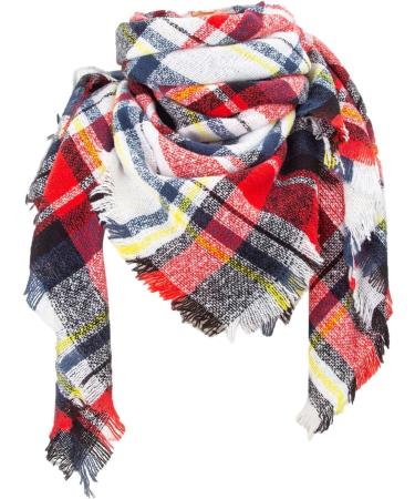 Warm HANXIULIN Women's Knitted Wool Scarf | Vintage Winter Wrap with Button | Stylish White Poncho - Buy Online on GoSupps.com