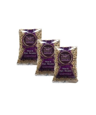 Heera Black Eye Beans 500 Gram - Popular Ingredient In Traditional Indian Cuisine - Can Be Used In Variety Of Dishes (Pack of 3)