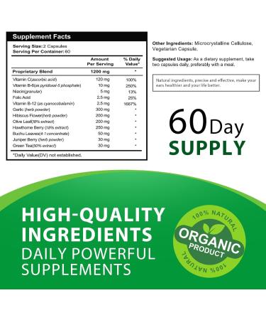 Tinnitus Relief Supplement 1200mg Natural Tinnitus Relief for Ringing Ears Reduce Ear Noise & Improve Hearing Health Effective Ear Ringing Support for Men & Women 120 Capsules 60-Day Supply - Buy Online on GoSupps.com