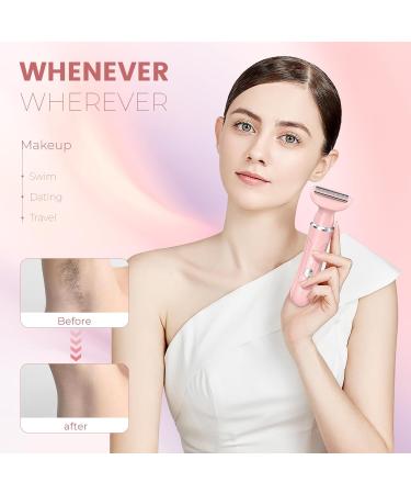 Sejoy All-in-1 Women's Facial Hair Trimmer Painless Electric Clipper for Face Nose Ears & Eyebrows Pink - Buy Online on GoSupps.com
